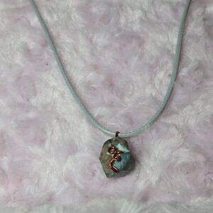 Earth Art Hand Crafted Blue-Green Necklace